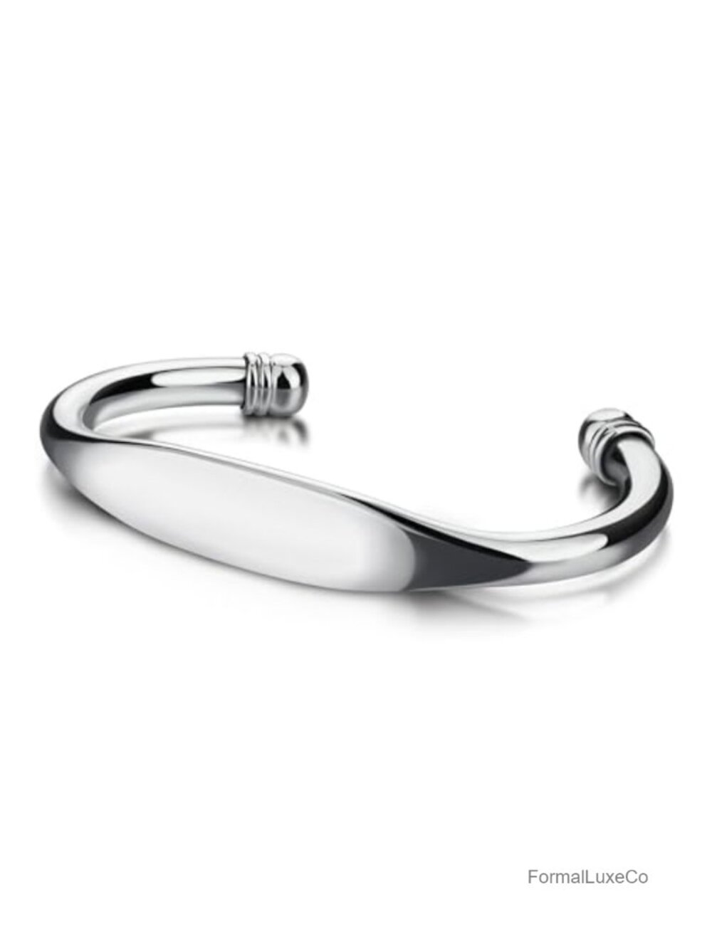 925 Sterling Silver Bangle Bracelet Cuff Solid Polished Fashion Jewelry